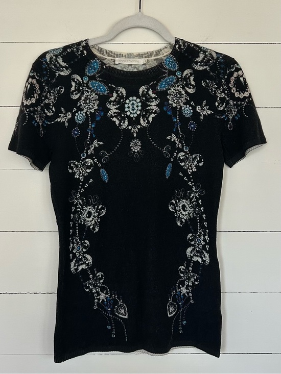 Anne Fontaine Tops - Anne Fontaine Short-Sleeve Embellished Lane Wool Sweater. Size is Small/Medium.